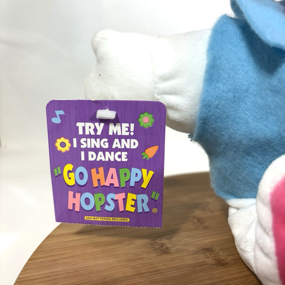 Dan Dee Animated Musical Go "Happy Hopster" Plush Bunny 13" Sing Dance Easter - Picture 6 of 13